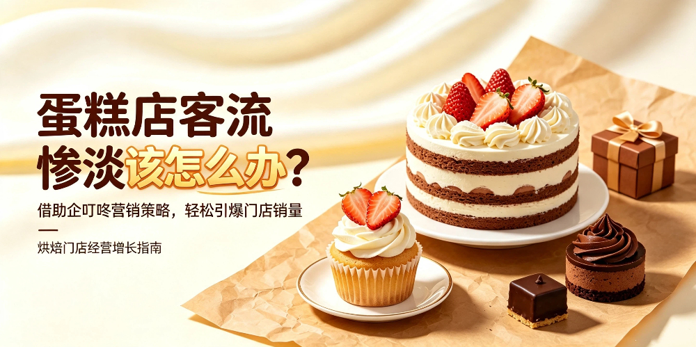 蛋糕店客流惨淡怎么办?借助企叮咚营销策略,轻松引爆门店销量