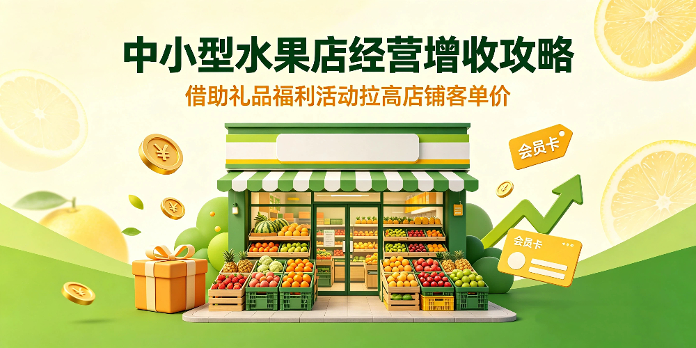 中小型水果店经营增收攻略，借助礼品福利活动拉高店铺客单价