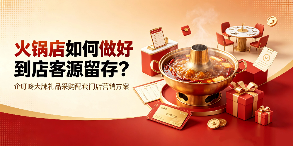 火锅店如何做好到店客源留存？企叮咚大牌礼品采购配套门店营销方案