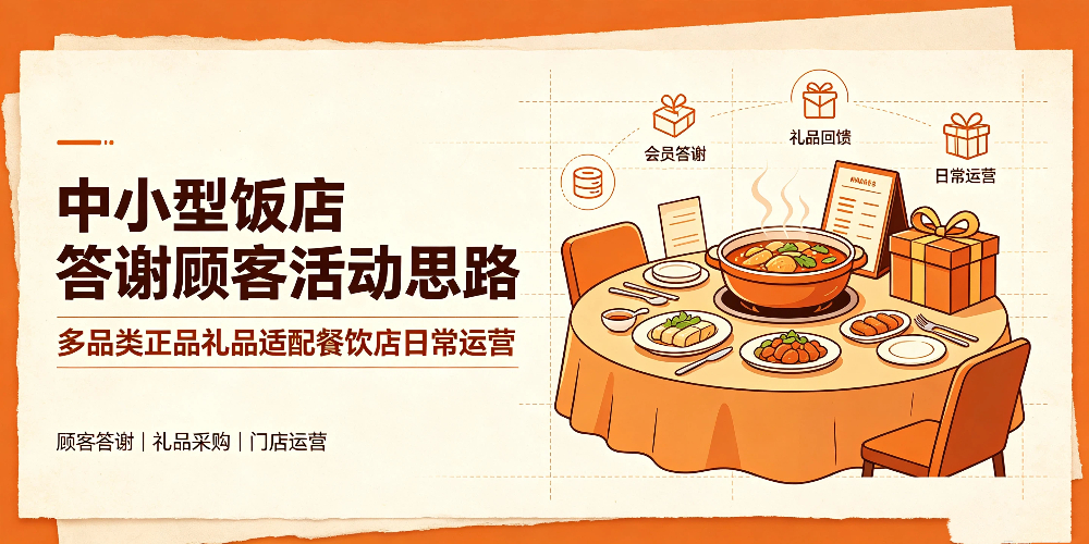 中小型饭店答谢顾客活动思路，多品类正品礼品适配餐饮店日常运营