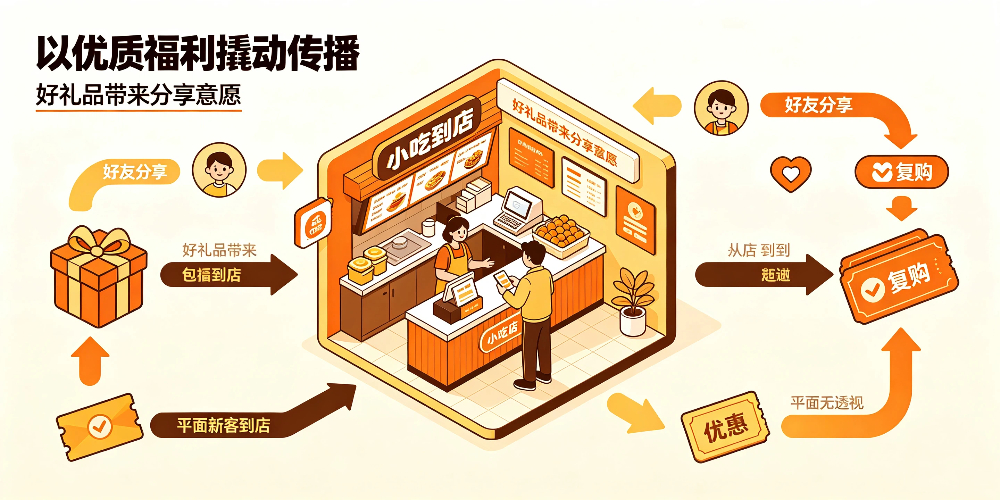 街边小吃店客源裂变与企叮咚助力运营-以优质福利撬动传播-企叮咚科技平台.jpg
