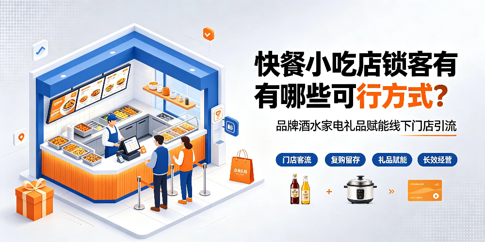 快餐小吃店锁客有哪些可行方式？品牌酒水家电礼品赋能线下门店引流-企叮咚科技平台.jpg