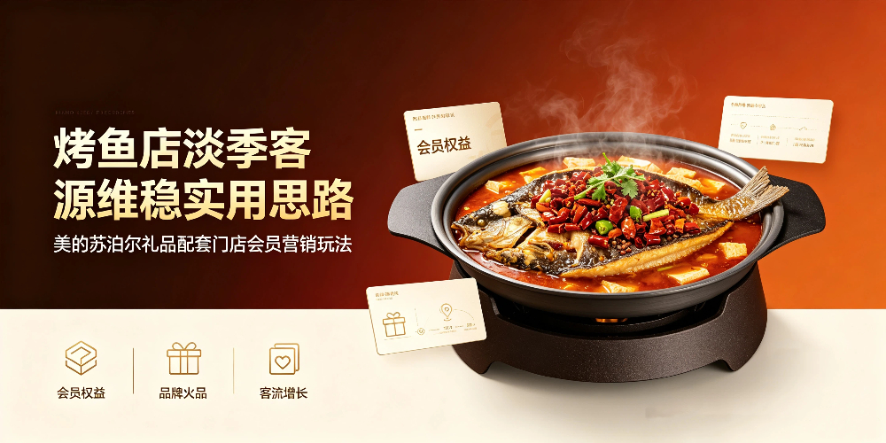 烤鱼店淡季客源维稳实用思路，美的苏泊尔礼品配套门店会员营销玩法