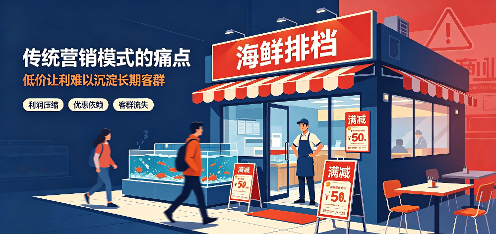 海鲜排挡老顾客维护可行方案 -传统营销模式的痛点-企叮咚科技平台.jpg