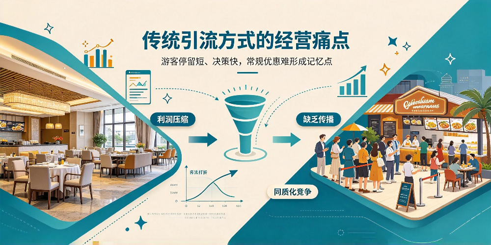 度假酒店餐饮店吸引游客技巧：大牌小家电礼品福利活动-传统引流方式的经营痛点-企叮咚科技平台.jpg