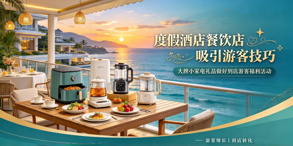度假酒店餐饮店吸引游客技巧：大牌小家电礼品做好到店游客福利活动-企叮咚科技平台.jpg