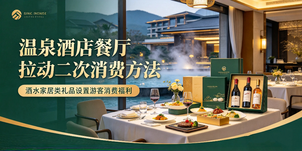 温泉酒店餐厅拉动二次消费方法，酒水家居类礼品设置游客消费福利