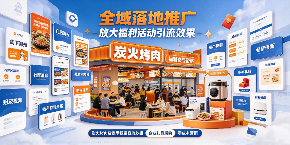 炭火烤肉店淡季客流妙招：全域落地推广-企叮咚科技平台.jpg
