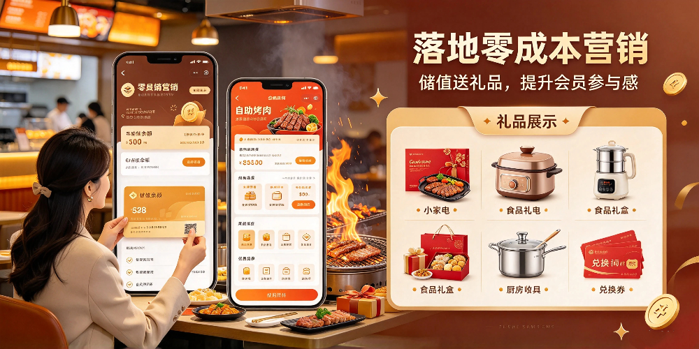 自助烤肉店会员运营与礼品采购拓客引流策略-零成本营销-企叮咚科技平台.jpg
