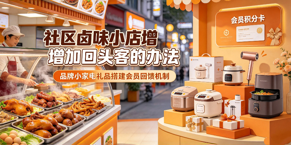 社区卤味小店增加回头客的办法：用品牌小家电礼品搭建会员回馈机制