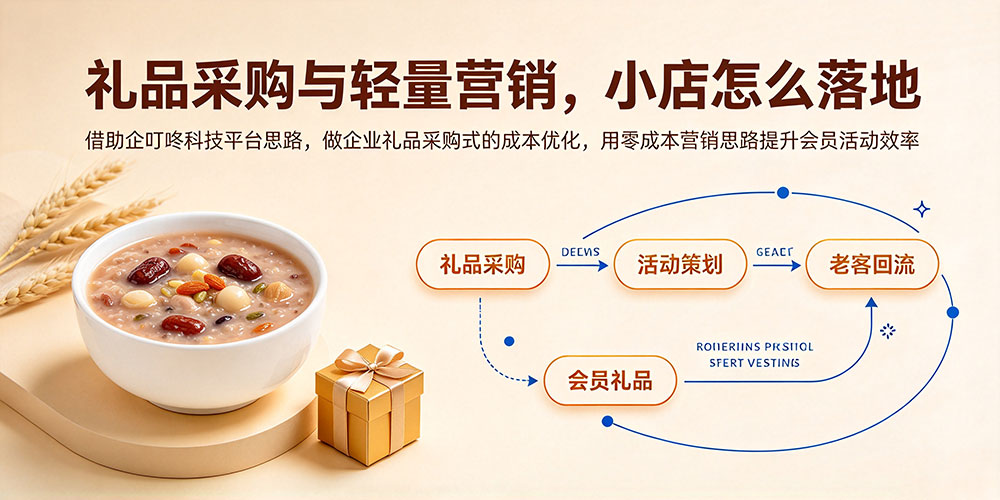 养生粥铺会员活动策划-礼品采购与轻量营销，小店怎么落地-企叮咚科技平台.jpg