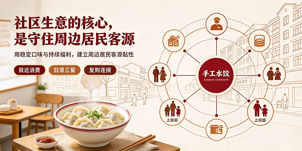 手工水饺店借企叮咚实现客源深耕与营销升级-社区生意的核心，是守住周边居民客源-企叮咚科技平台.jpg