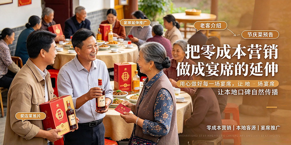 乡村宴席餐馆客源稳定与白酒礼品营销策略-把零成本营销做成宴席的延伸-企叮咚科技平台.jpg
