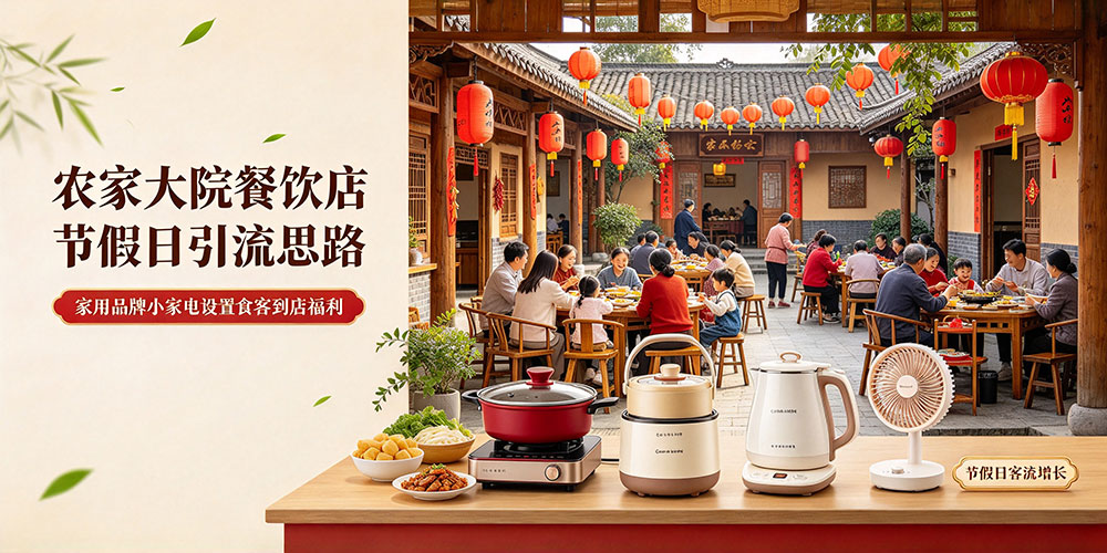 农家大院餐饮店节假日引流思路：家用品牌小家电设置食客到店福利-企叮咚科技平台.jpg