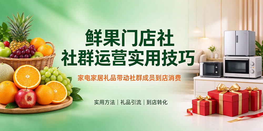 鲜果门店社群运营实用技巧，家电家居礼品带动社群成员到店消费