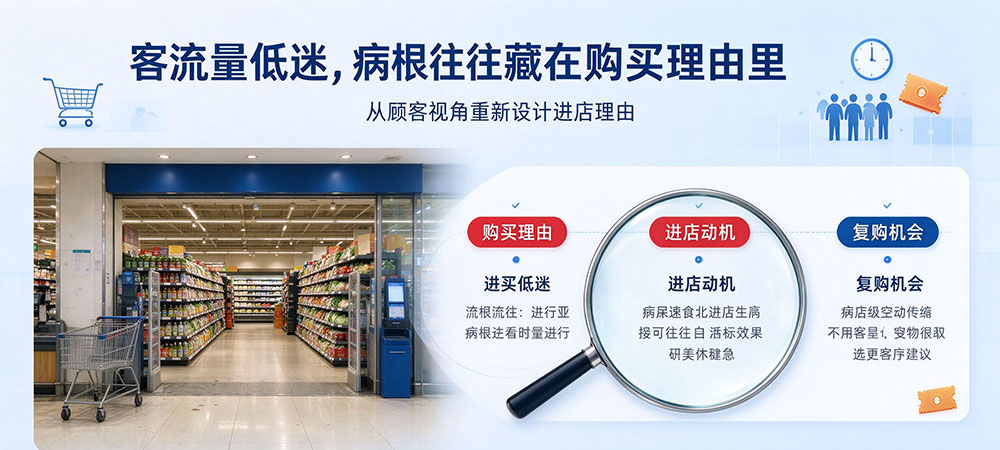 实体超市客流量低迷，巧用家电酒水礼品搭建门店完整营销玩法-客流量低迷，病根往往藏在购买理由里-企叮咚科技平台.jpg